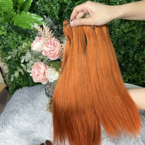 #350 Ginger Straight Human Hair Bundles - Image 2